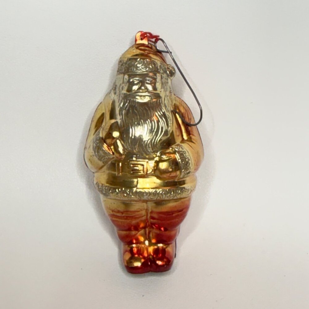 Vintage Santa Claus Christmas Ornament St. Nick Plastic Mid-Century